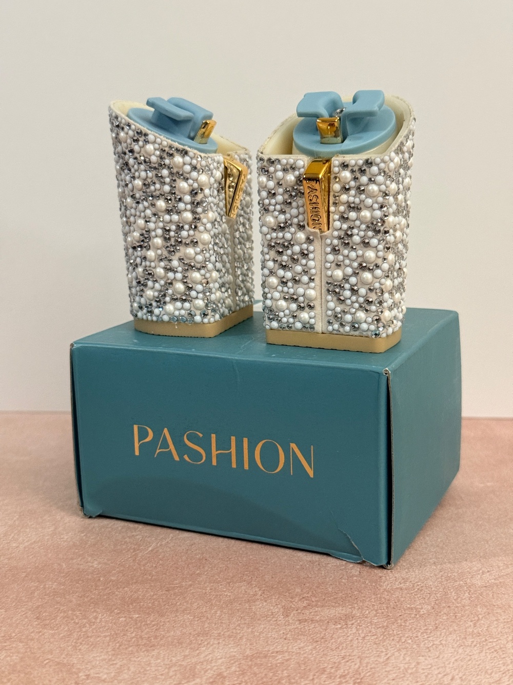 Pashion Footwear Ivory Pearl 4 inch Blocks